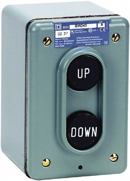 Pendant Control Station: Maintained, 2NO, Up & Down