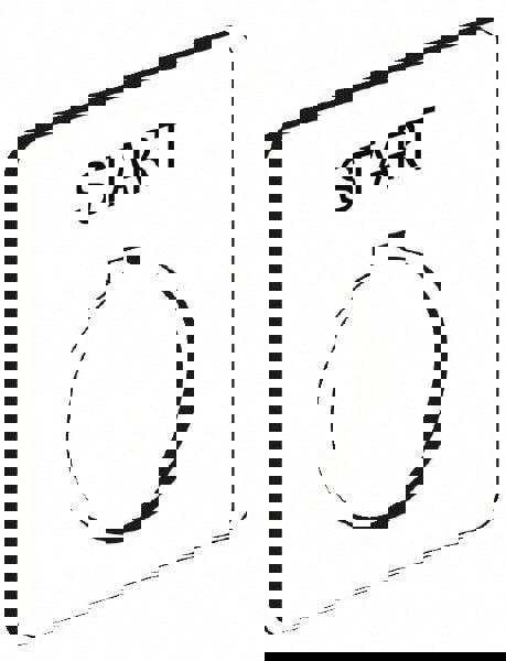 Square, Plastic Legend Plate - Start