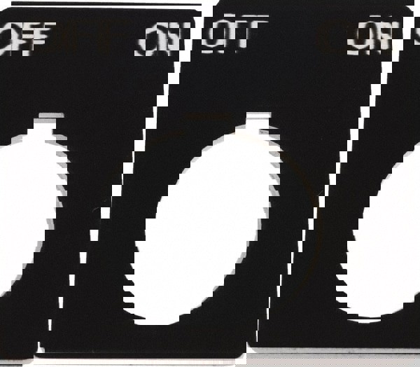 Square, Plastic Legend Plate - Off-On