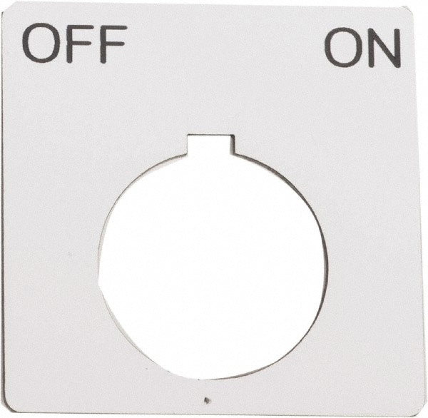 Square, Plastic Legend Plate - Off-On