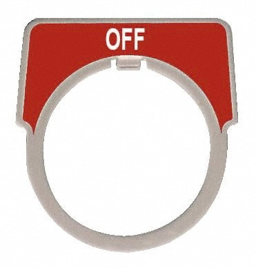 Half Round, Aluminum Legend Plate - Off