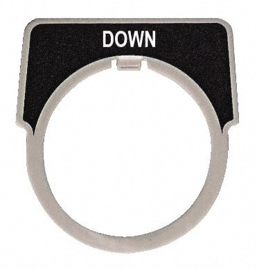 Half Round, Aluminum Legend Plate - Down