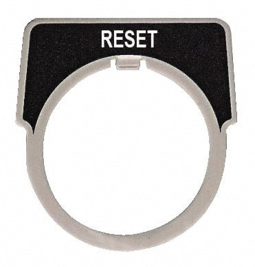 Half Round, Metal Legend Plate - Reset