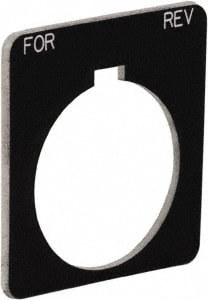 Square, Plastic Legend Plate - Forward-Reverse