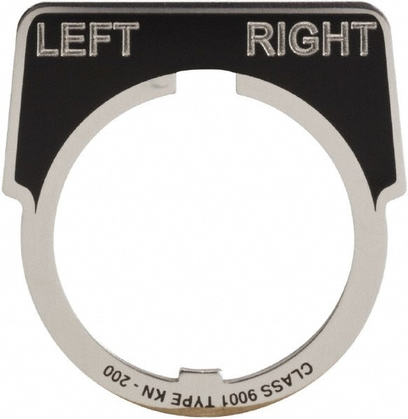 Half Round, Aluminum Legend Plate - Left-Right
