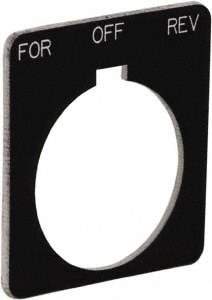 Square, Plastic Legend Plate - Forward-Off-Reverse