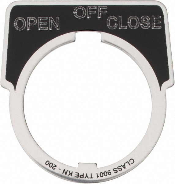Metal Legend Plate - Close, Off, Open