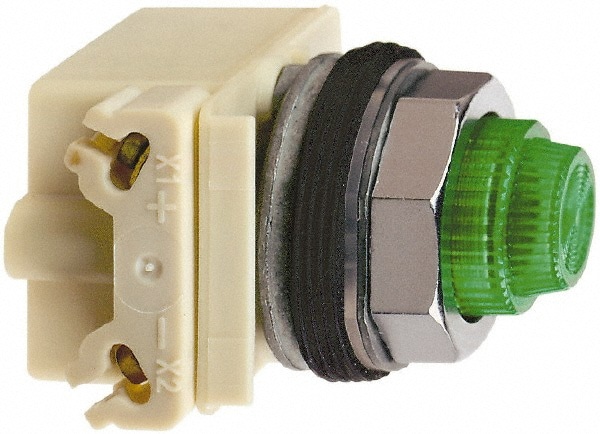 24-28 VAC/VDC Green Lens LED Indicating Light