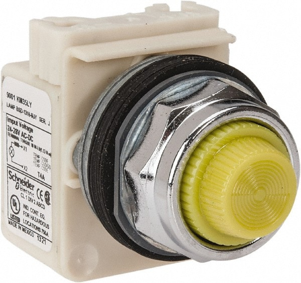 28 V Yellow Lens Indicating Light