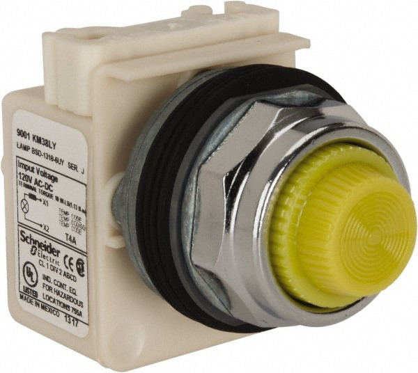 120 V Yellow Lens Indicating Light