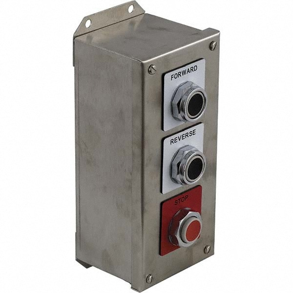 Push-Button Control Station: NO/NC, Break Glass & Stop