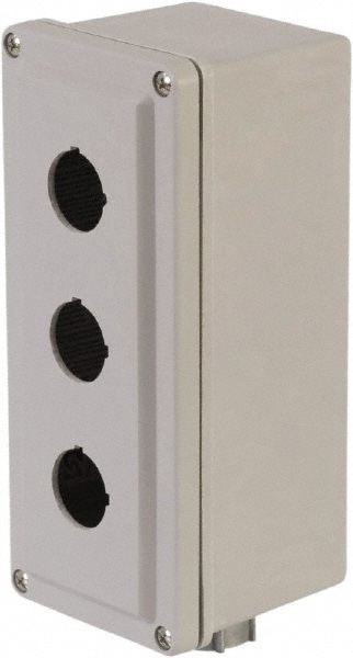 3 Hole, 30mm Hole Diameter, Plastic Pushbutton Switch Enclosure
