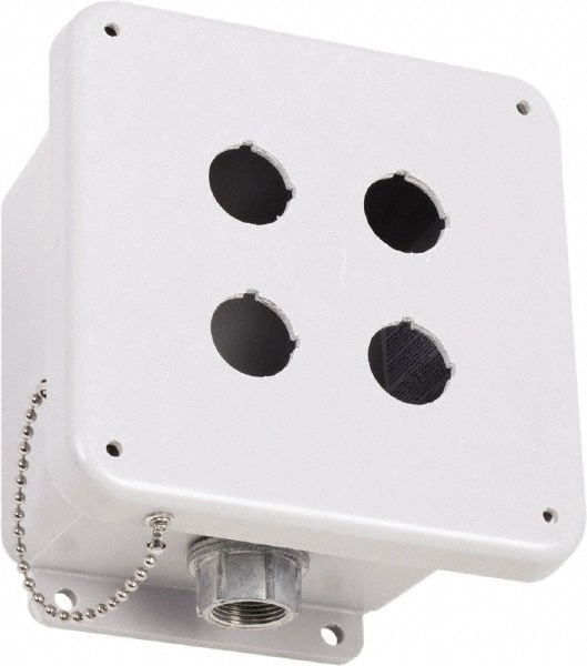 4 Hole, 30mm Hole Diameter, Polymer Pushbutton Switch Enclosure