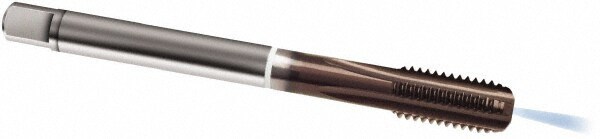 Straight Flute Tap: M16x2 Metric, 4 Flute, Modified Bottoming Chamfer, 6HX Class of Fit, Cobalt, TiAlN Finish