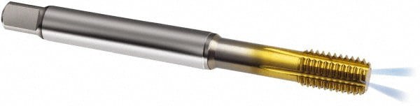 Thread Forming Tap: M8x1.25 Metric, 6HX Class of Fit, Bottoming, Powdered Metal High Speed Steel, TiN Coated