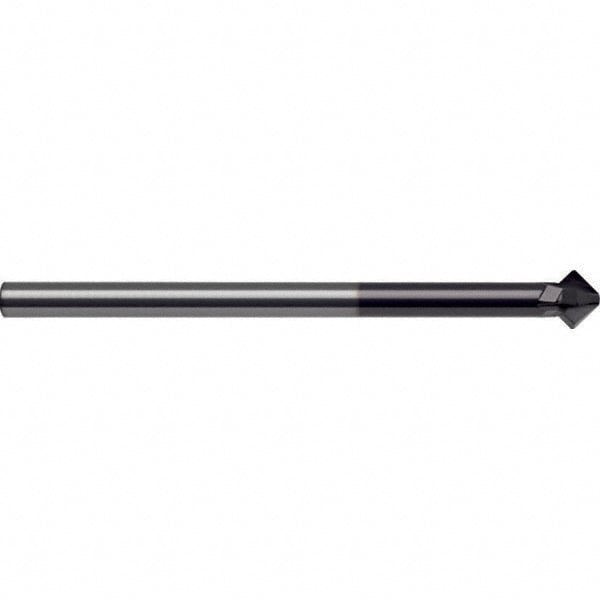 Chamfer Mill: 3 mm Dia, 4 Flutes, Solid Carbide