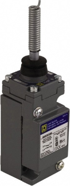 General Purpose Limit Switch: SPDT, NC, Steel Spring, Top