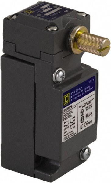 General Purpose Limit Switch: DPDT, 2NC/2NO, Rotary Head, Side
