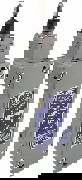 General Purpose Limit Switch: DPDT, 2NC/2NO, Roller Plunger, Side