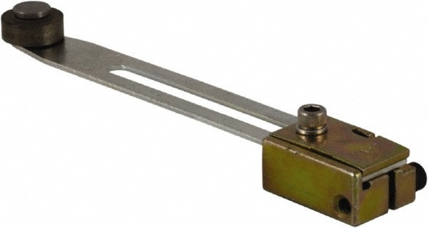 0.88 Inch Long, 0.63 Inch Diameter, Cast Zinc Body, Limit Switch Adjustable Roller Lever