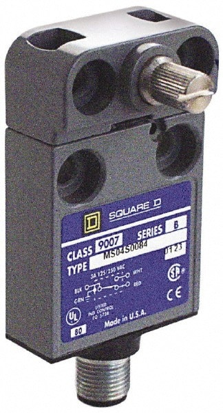 General Purpose Limit Switch: SPDT, NC, Rotary Spring Return, Side