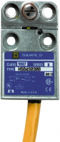 General Purpose Limit Switch: SPDT, NC, Rotary Spring Return, Side