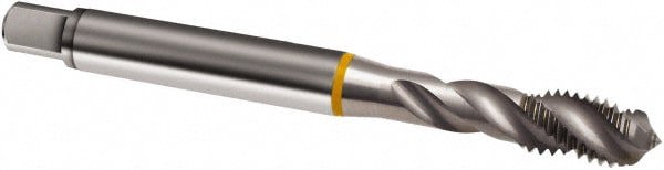 Spiral Flute Tap: M2.2 x 0.45, Metric, 3 Flute, Modified Bottoming, 6H Class of Fit, Cobalt, Bright/Uncoated