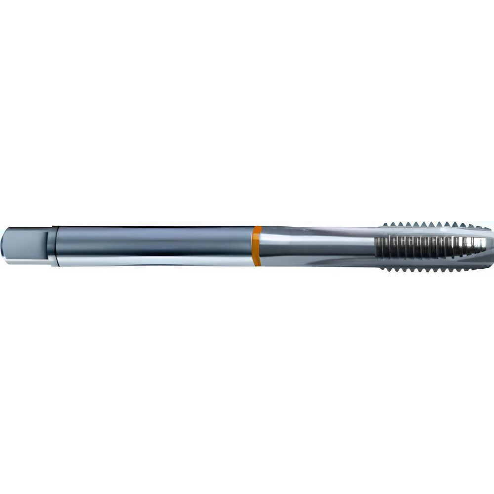 Spiral Point Tap: M18x2.5 Metric, 4 Flutes, Plug Chamfer, 6H Class of Fit, High-Speed Steel-E, Bright/Uncoated