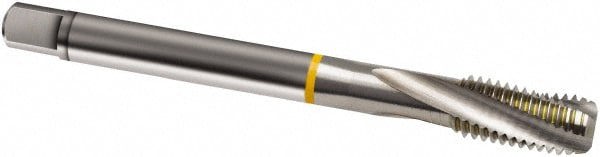 Spiral Flute Tap: M16 x 1.00, Metric Fine, 3 Flute, Modified Bottoming, 6H Class of Fit, Cobalt, Bright/Uncoated