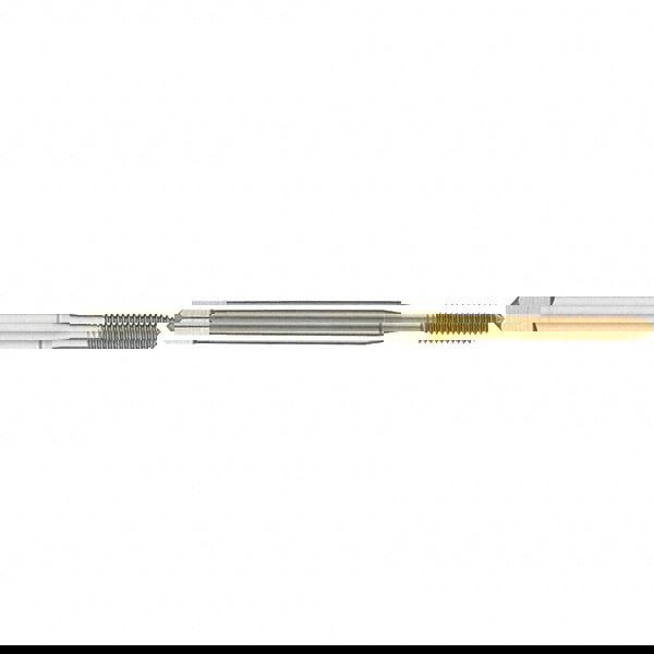 Thread Forming Tap: M2x0.40 Metric, 6HX Class of Fit, Modified Bottoming, High Speed Steel, TiN Coated