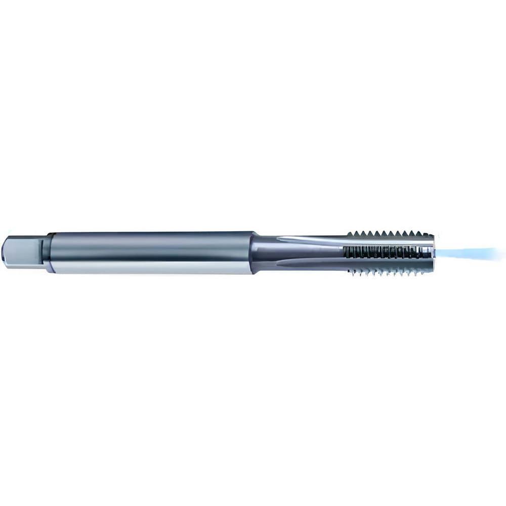 Straight Flute Tap: M3x0.5 Metric, 3 Flute, Modified Bottoming Chamfer, 6H Class of Fit, Solid Carbide, Bright/Uncoated Finish