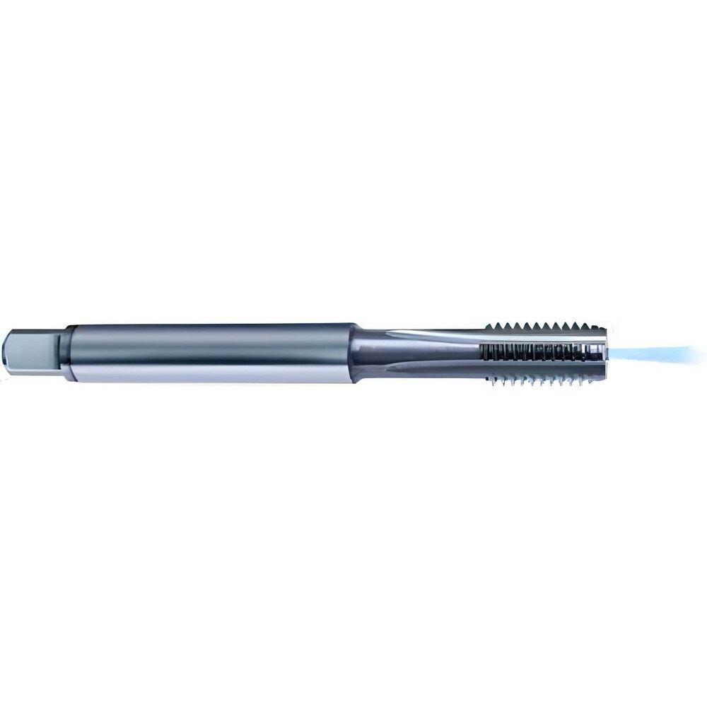 Straight Flute Tap: M10x1 Metric Fine, 4 Flute, Modified Bottoming Chamfer, 6H Class of Fit, Solid Carbide, Bright/Uncoated Finish