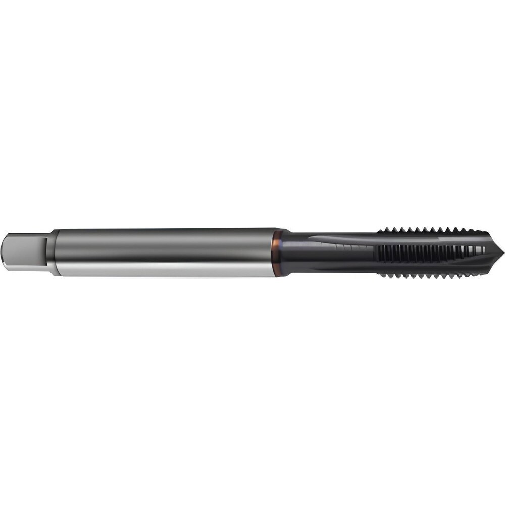Spiral Point Tap: M10x1.25 MF J, 4 Flutes, Plug Chamfer, 4HX Class of Fit, High-Speed Steel-E-PM, TiCN Coated