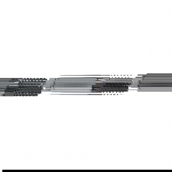 Spiral Flute Tap: M12 x 1.00, Metric, 5 Flute, Plug, 6HX Class of Fit, Solid Carbide, TICN Finish