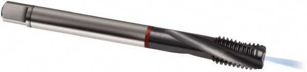 Spiral Flute Tap: M20 x 2.50, Metric, 4 Flute, Modified Bottoming, 6HX Class of Fit, Cobalt, TICN Finish