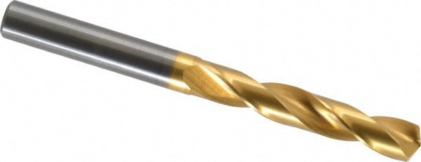 Jobber Length Drill Bit: 9.7 mm Dia, 140 &deg;, Solid Carbide