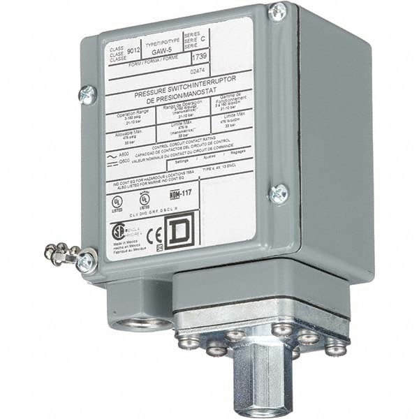 4, 13 and 4X NEMA Rated, SPDT-DB, 3 to 150 psig, Electromechanical Pressure and Level Switch
