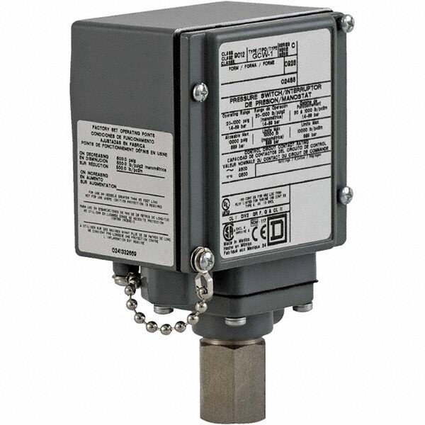 4, 13 and 4X NEMA Rated, SPDT, 90 to 2,900 psi, Electromechanical Pressure and Level Switch