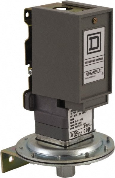 1 NEMA Rated, SPDT, 0.2 to 10 psig, Electromechanical Pressure and Level Switch