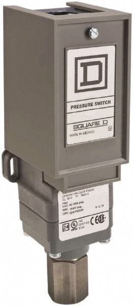 1 NEMA Rated, SPDT, 170 to 5,600 psi, Electromechanical Pressure and Level Switch