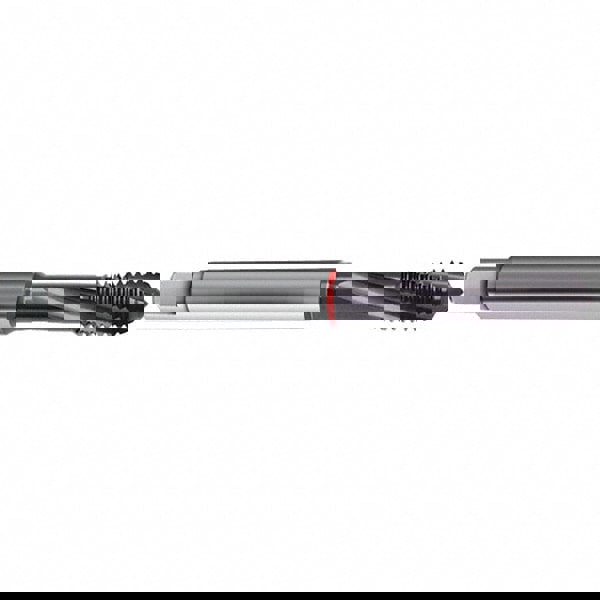 Spiral Flute Tap: M6 x 1.00, Metric, 3 Flute, Modified Bottoming, 6H Class of Fit, High Speed Steel, TiAlN Finish