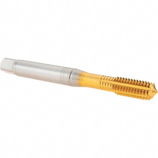 Thread Forming Tap: 3/8-16 UNC, 2BX Class of Fit, Modified Bottoming, Cobalt, TiN Coated