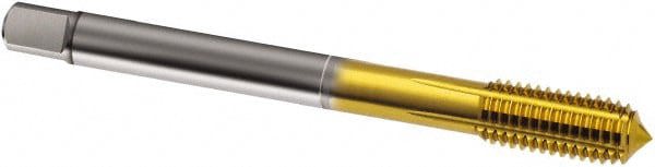 Thread Forming Tap: 9/16-18 UNF, 2BX Class of Fit, Modified Bottoming, Cobalt, TiN Coated