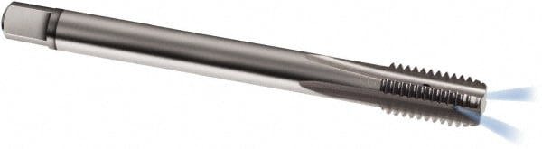 Straight Flute Tap: M20x2.5 Metric, 4 Flute, Modified Bottoming Chamfer, 6H Class of Fit, Solid Carbide, Bright/Uncoated Finish