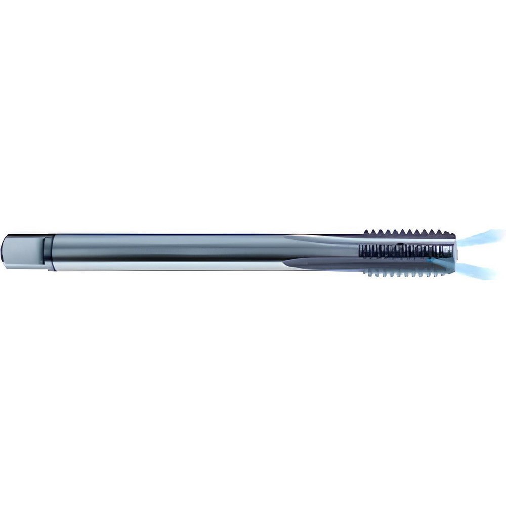 Straight Flute Tap: M14x1.5 Metric Fine, 4 Flute, Modified Bottoming Chamfer, 6H Class of Fit, Solid Carbide, Bright/Uncoated Finish
