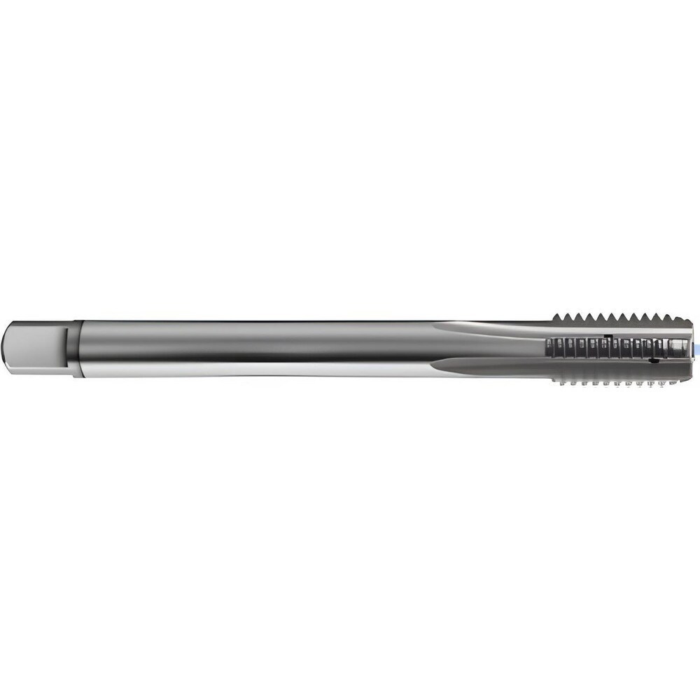 Straight Flute Tap: M18x2.5 Metric, 4 Flute, Modified Bottoming Chamfer, 6H Class of Fit, Solid Carbide, Bright/Uncoated Finish