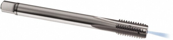 Straight Flute Tap: M20x2.5 Metric, 4 Flute, Modified Bottoming Chamfer, 6H Class of Fit, Solid Carbide, Bright/Uncoated Finish