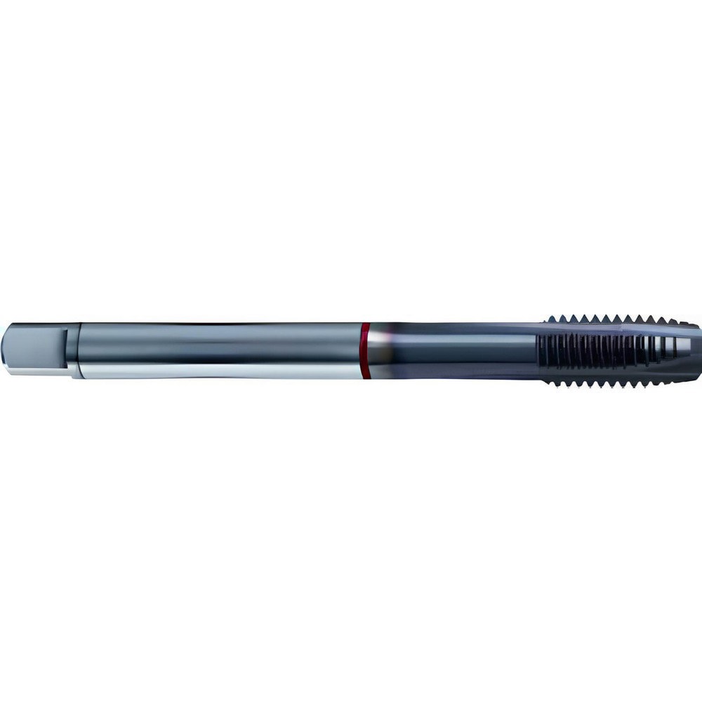 Spiral Point Tap: M5x0.8 Metric, 3 Flutes, Plug Chamfer, 6H Class of Fit, High-Speed Steel-E, TiCN Coated