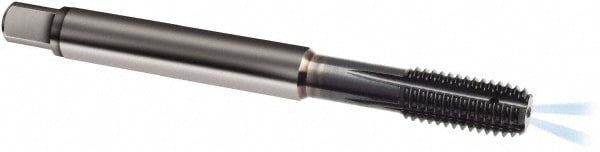 Thread Forming Tap: M5x0.80 Metric, 6HX Class of Fit, Modified Bottoming, Solid Carbide, TiCN Coated