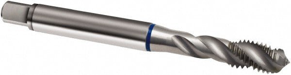 Spiral Flute Tap: #10-24, UNC, 3 Flute, Modified Bottoming, 2B Class of Fit, Cobalt, Bright/Uncoated